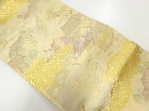 リサイクル 時代人物風景模様織出し袋帯